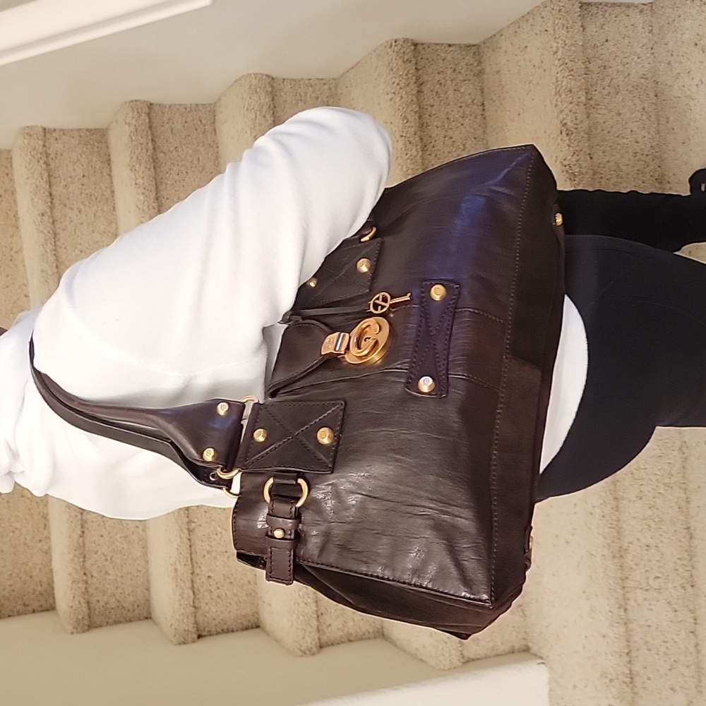 📍Rare |Vintage | Francesco Biasia | Leather & Suede East West Style Bag - Picture 10 of 16